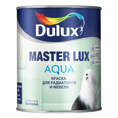 DULUX MASTER LUX AQUA краска для радиаторов и мебели (прозрачный, 0.9 л, BC)