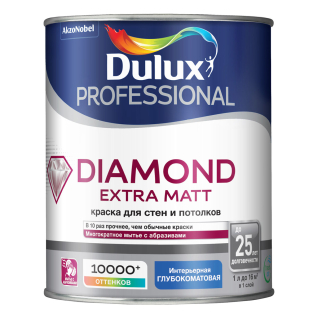 DULUX DIAMOND EXTRA MATT краска для стен и потолков (колеруемая, 0.9 л, BC)