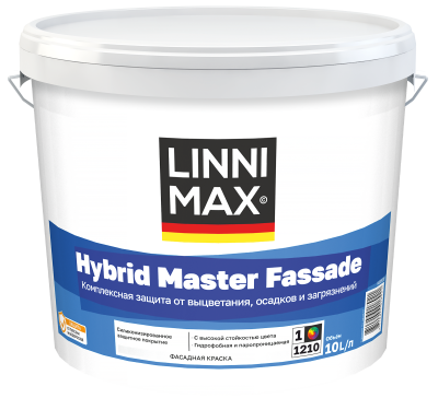 Краска силикон модифицированная для наружных работ LINNIMAX Hybrid Master Fassade (белый, 2.5 л, 1)