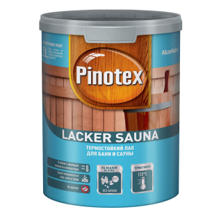 PINOTEX LACKER SAUNA 20 лак термостойкий на водной основе для бань и саун (1 л)