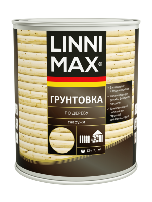 Лессирующий антисептик LINNIMAX Грунтовка по дереву (0.75 л)