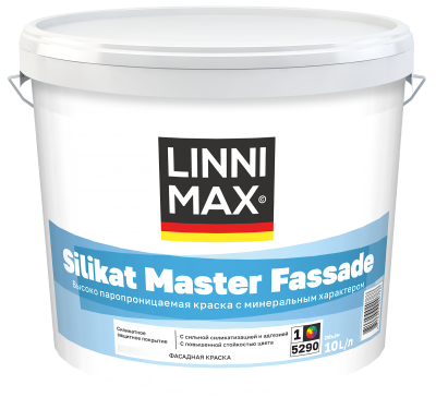 Краска силикатная для наружных работ LINNIMAX Silikat Master Fassade (белый, 10 л, 1)