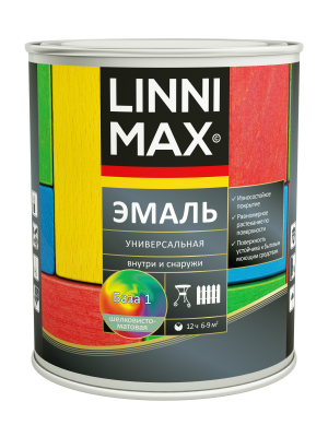 Эмаль алкидная LINNIMAX Эмаль универсальная (белый, 0.75 л, 1, Шелковисто-матовый)