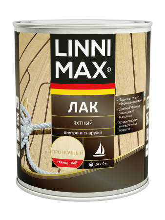 Лак алкидно-уретановый LINNIMAX Лак Яхтный (прозрачный, 0.75 л, Глянец)