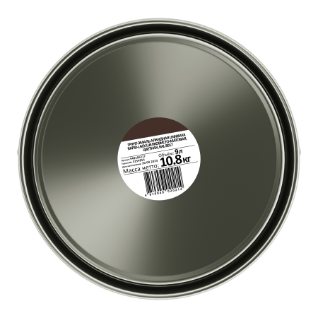 LINNIMAX RAPID-LACK (ALPINA) грунт-эмаль алкидная шелковисто-матовая (коричневый шоколадный RAL 8017, 9 л)