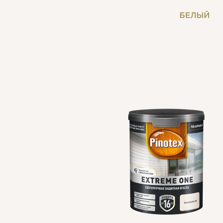 PINOTEX EXTREME ONE / ПИНОТЕКС ЭКСТРИМ краска сверхпрочная с эффектом самоочистки (белый, 0.9 л, BW)