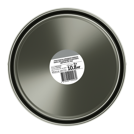 LINNIMAX RAPID-LACK (ALPINA) грунт-эмаль алкидная шелковисто-матовая (серый транспортный RAL 7042, 9 л)