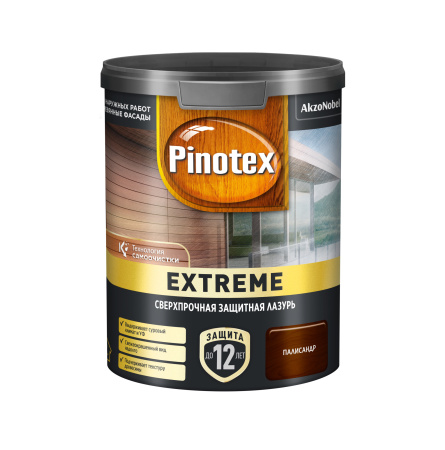 PINOTEX EXTREME / ПИНОТЕКС ЭКСТРИМ лазурь для дерева на гибридной основе до 12 лет защиты (палисандр, 0.9 л)