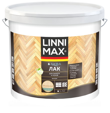 Лак акриловый LINNIMAX Аква Лак для паркета и полов