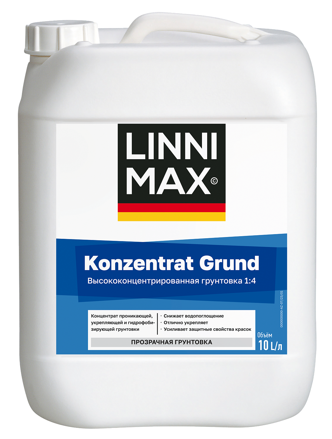 Грунтовка-концентрат водно-дисперсионная LINNIMAX Konzentrat Grund (1:4) / Концентрат Грунт 10 л
