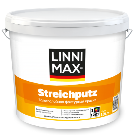 Краска толстослойная фактурная LINNIMAX Streichputz / Штрайхпутц