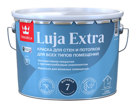 TIKKURILA LUJA 7 краска антигрибковая для влажных помещений (9 л, С)