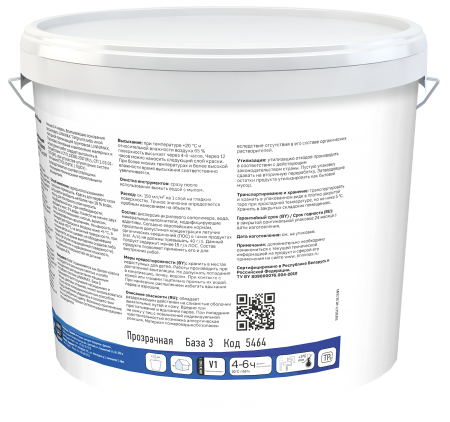 Краска водно-дисперсионная для наружных работ LINNIMAX Acryl Optima Fassade (прозрачный, 8.4 л, 3)